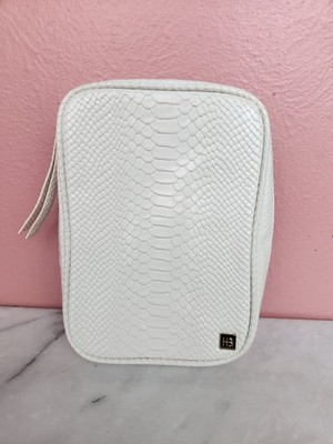 Hudson + Bleecker Genoa Avion Cosmetic Case Off White Teal Travel Bag