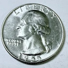 1955-D Washington Silver Quarter 25c, 90% Silver EXTRA FINE DETAILS #10218