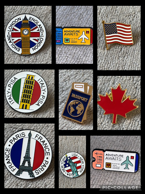 Kaufen Sie 2 erhalten Sie 1 gratis! Reise-Thema Emaille Pins Reisepass Abenteuer Wahrzeichen Erkunden