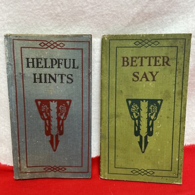 Better Say, Helpful Hints, Set of 2 Books Hard cover Speech Helpful Hints 1920's