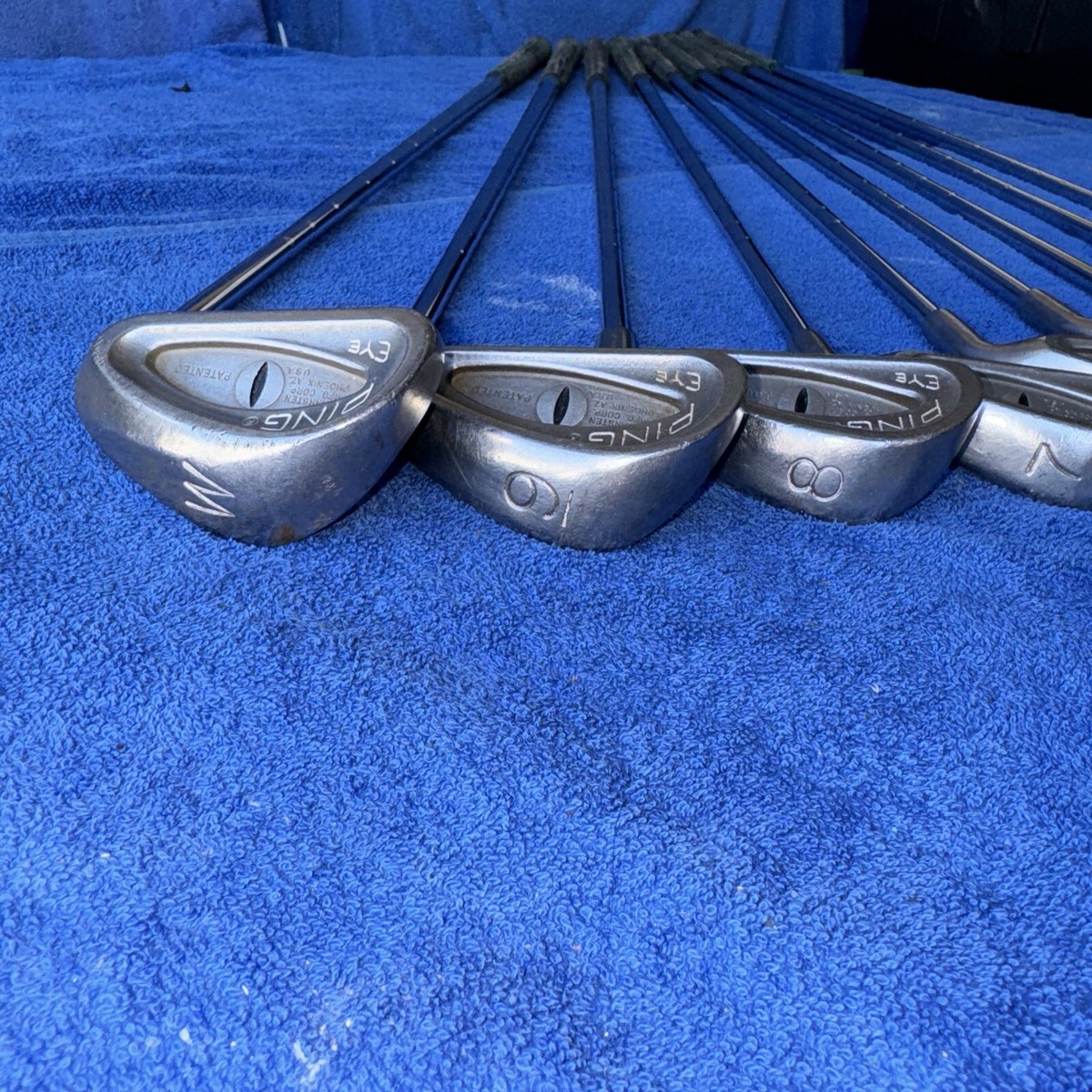 9 Ping Black Eye Golf Club Cat Eye Irons 2 Thru 9 &Wedge