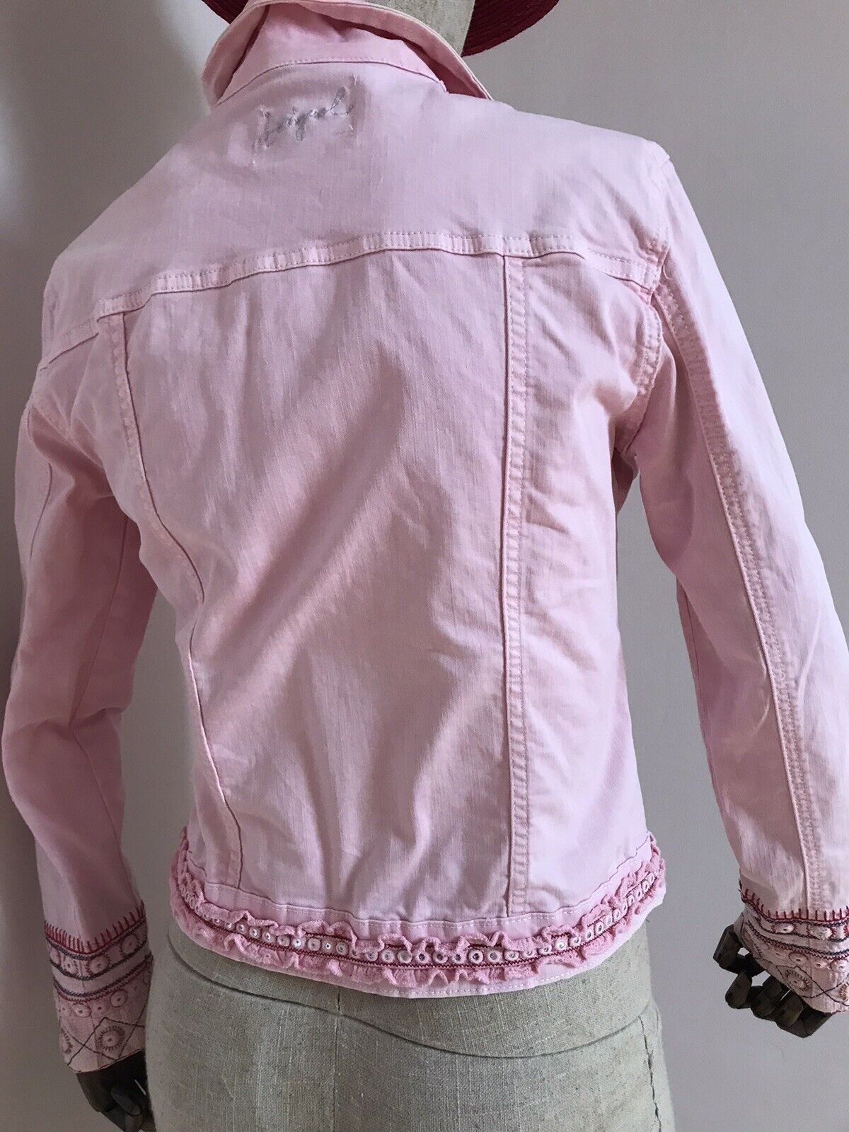 Desigual Jacke Jeansjacke rosa Gr. 36 Landhaus Romantik