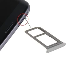 Samsung Galaxy S7 Edge G935 Sim Card Holder Slot Micro SD Card Tray( GRAY +Pin)