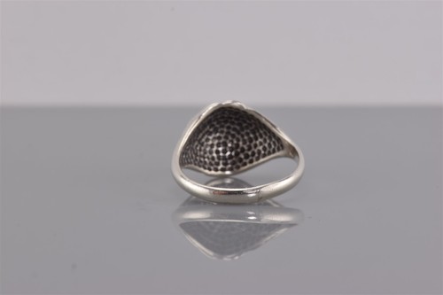 Silver Fox Sterling Silver 11mm Sectional Offset Block Dome Band Ring 925 Sz: 6 - 第 4/7 張圖片