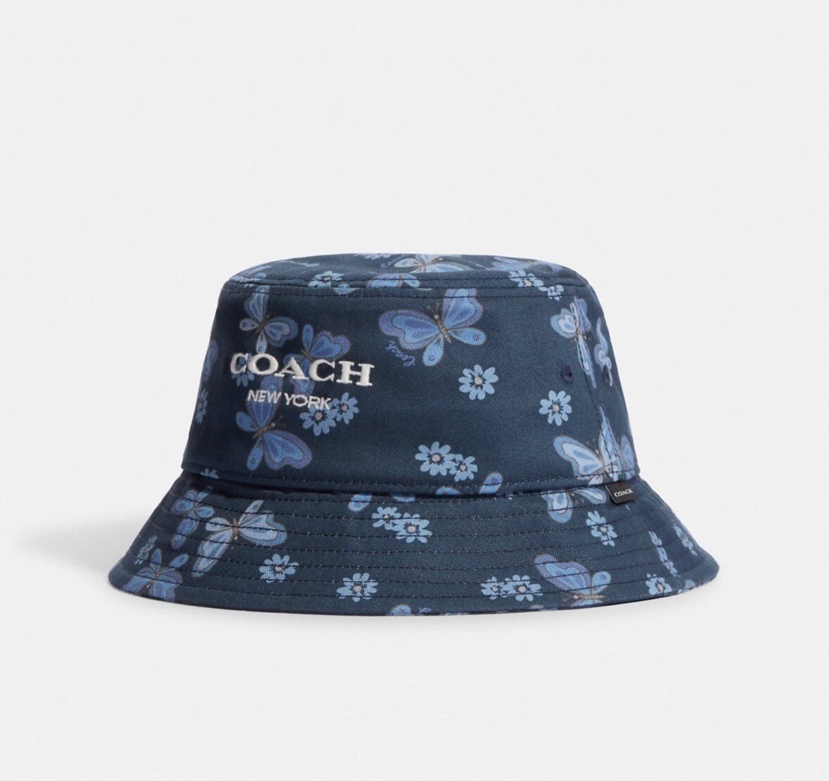 NWT Coach women's Lovely Butterfly Print Bucket Hat M/L CH394