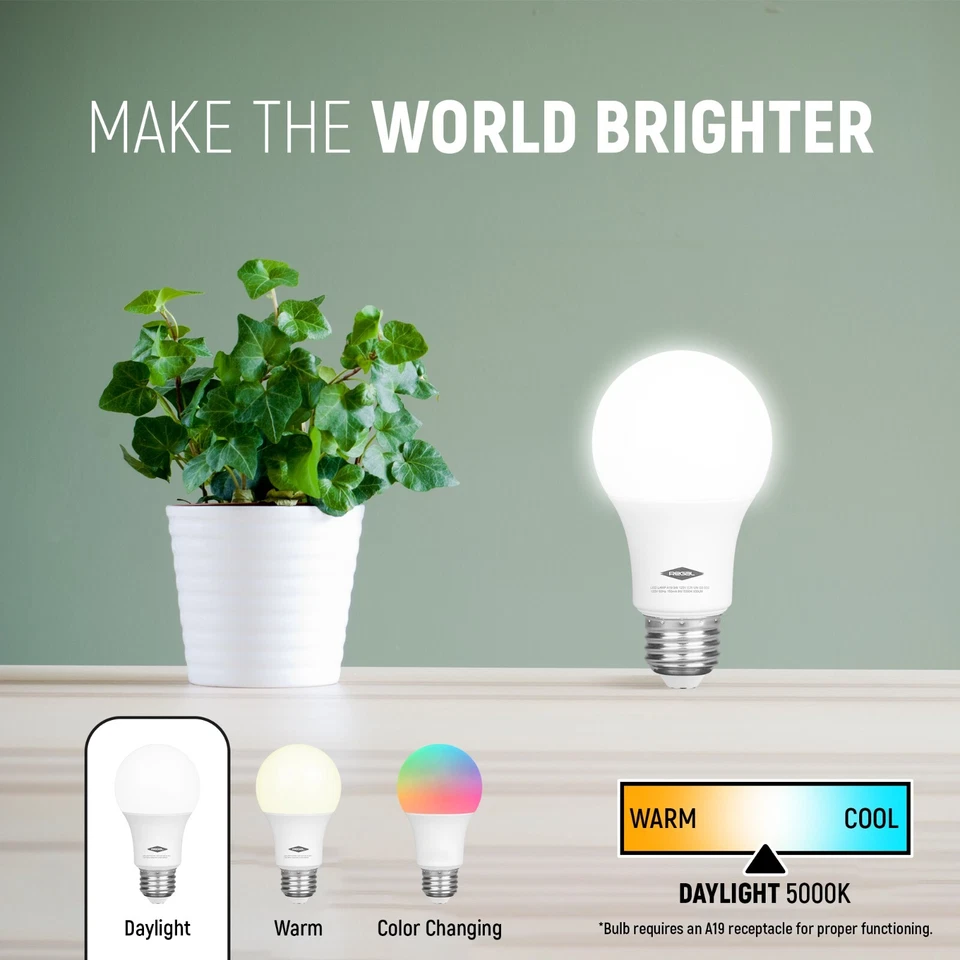 5 Pack Regal LED A19, E26 Light Bulbs Daylight 9W (60W Equivalent) 800 Lumens - Image 2 of 4