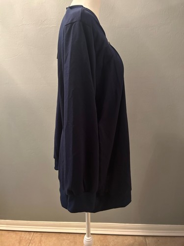 Azul Marino Bloom Chic Damas Camisa de Mangas Largas con Cremallera Nueva con Etiquetas 3 X Suéter para Mujer - Imagen 2 de 9