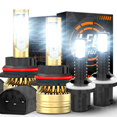 For 99-04 Ford Mustang faro LED Hi/Lo Beam + lámparas de luz de niebla 6000K Kit