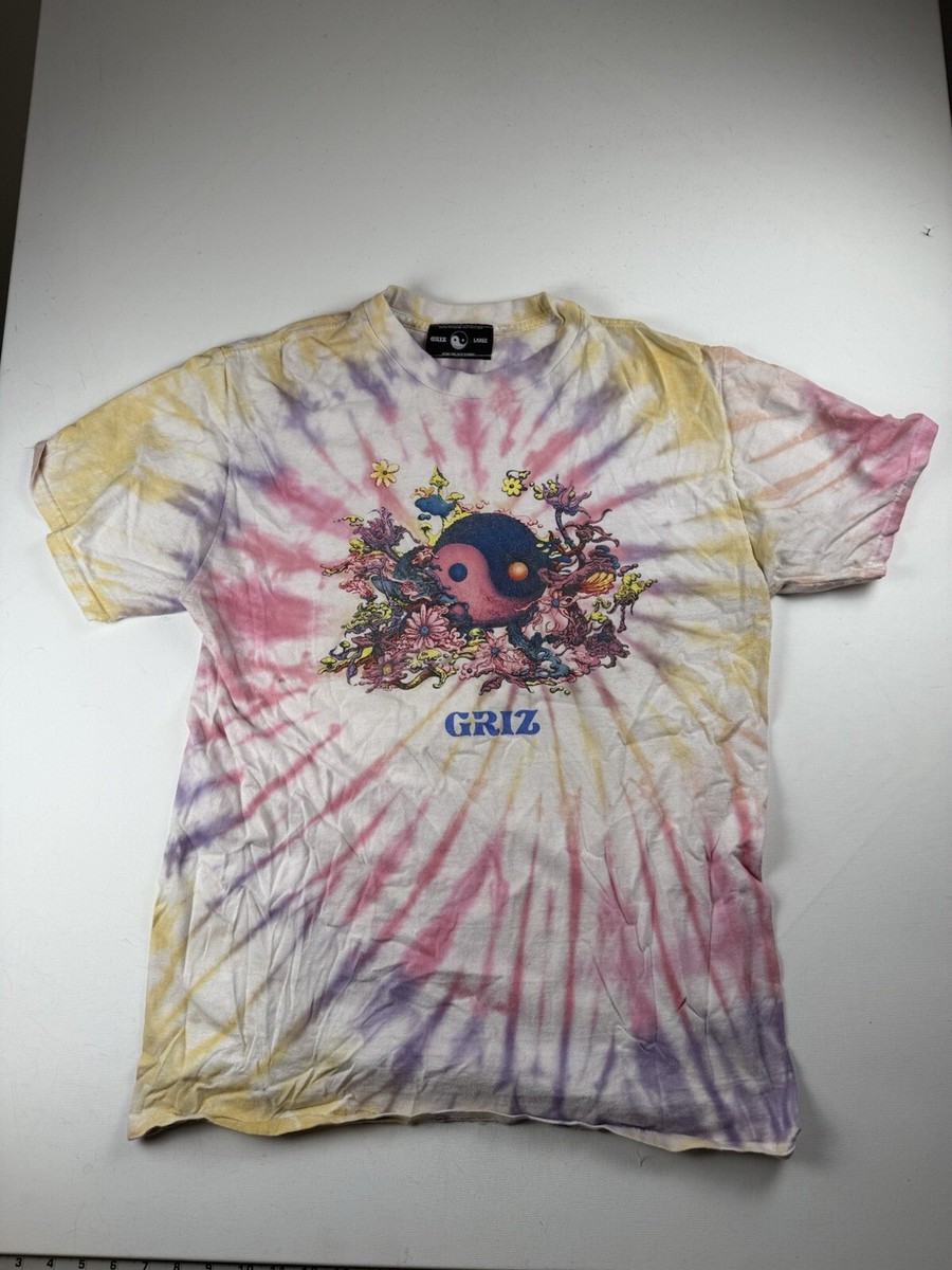 Griz Rainbow Hippy Yin Yang Tie Dye Shirt Large Spirituality