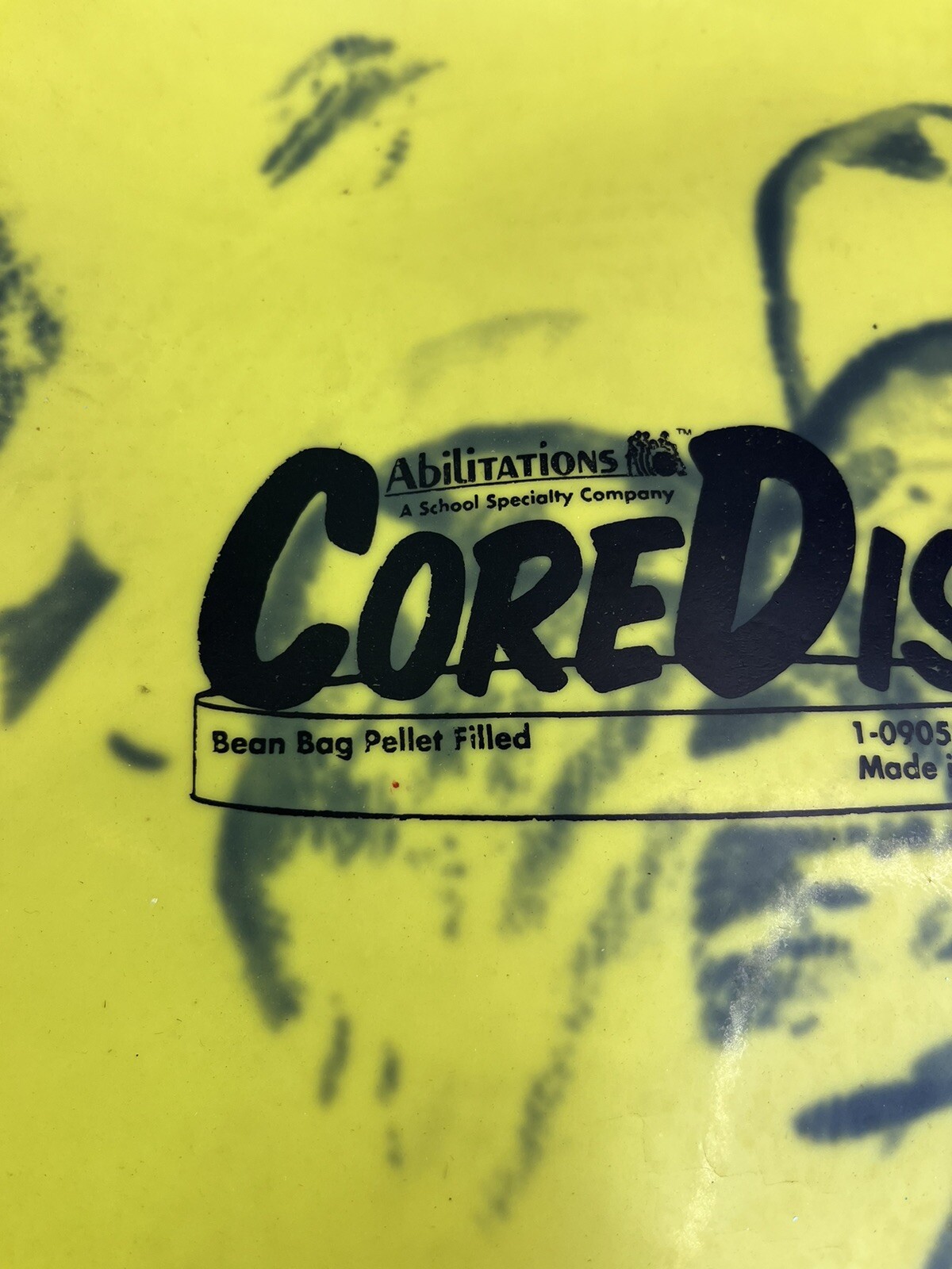 Abilitations Core Disk Bean Bag Pellet Filled Yellow