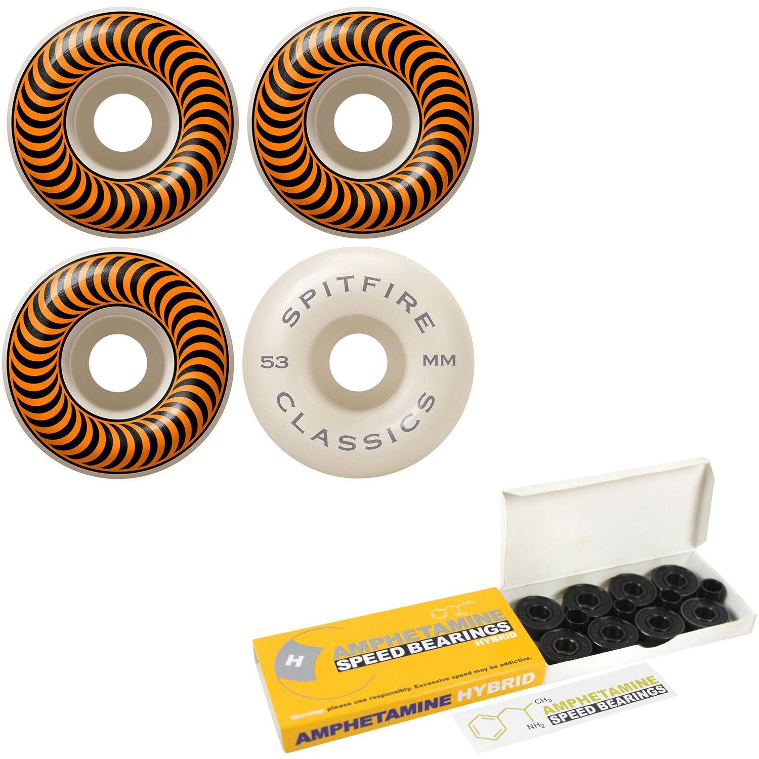 Wheels With Hybrid Ceramic Bearings Classics White 99a