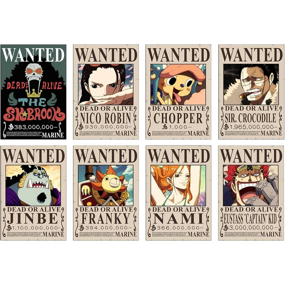 set of 20 one piece bounty posters A4 size 300 GSM Thick poster wanter poster - Image 3 of 3