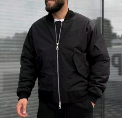 Jordan ブラック ジャケット メンズ Nike Jordan Essentials Renegade Black Men's Bomber Jacket Sz