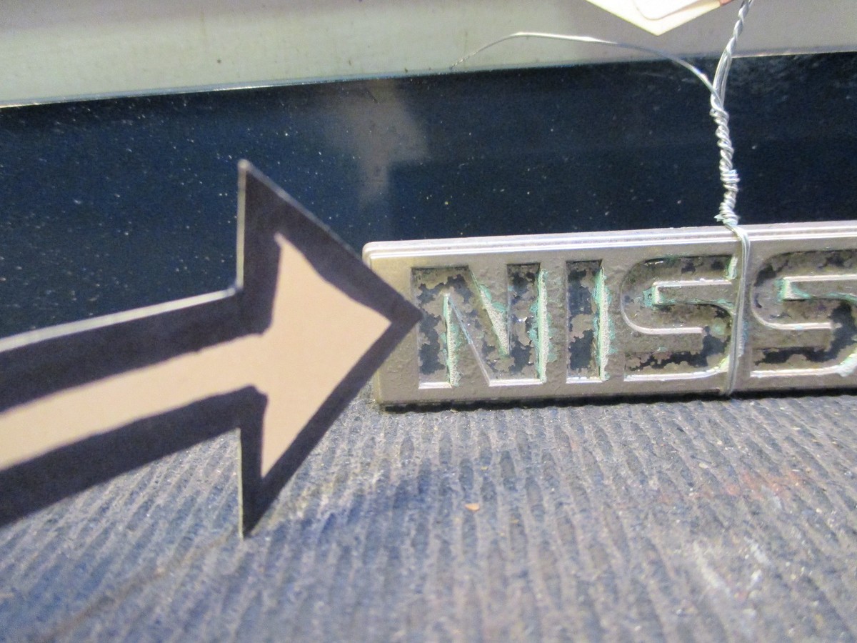 1985 Nissan 300ZX VG30DE OEM Factory Nissan Emblem On Trunk