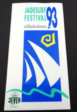 Souvenir-Aufkleber Jade Surf Festival Wilhelmshaven 1993 Jever Fun Brauerei