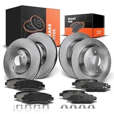 Front and Rear Disc Brake Rotors & Brake Pads for Nissan Maxima 2009-2014 16-17