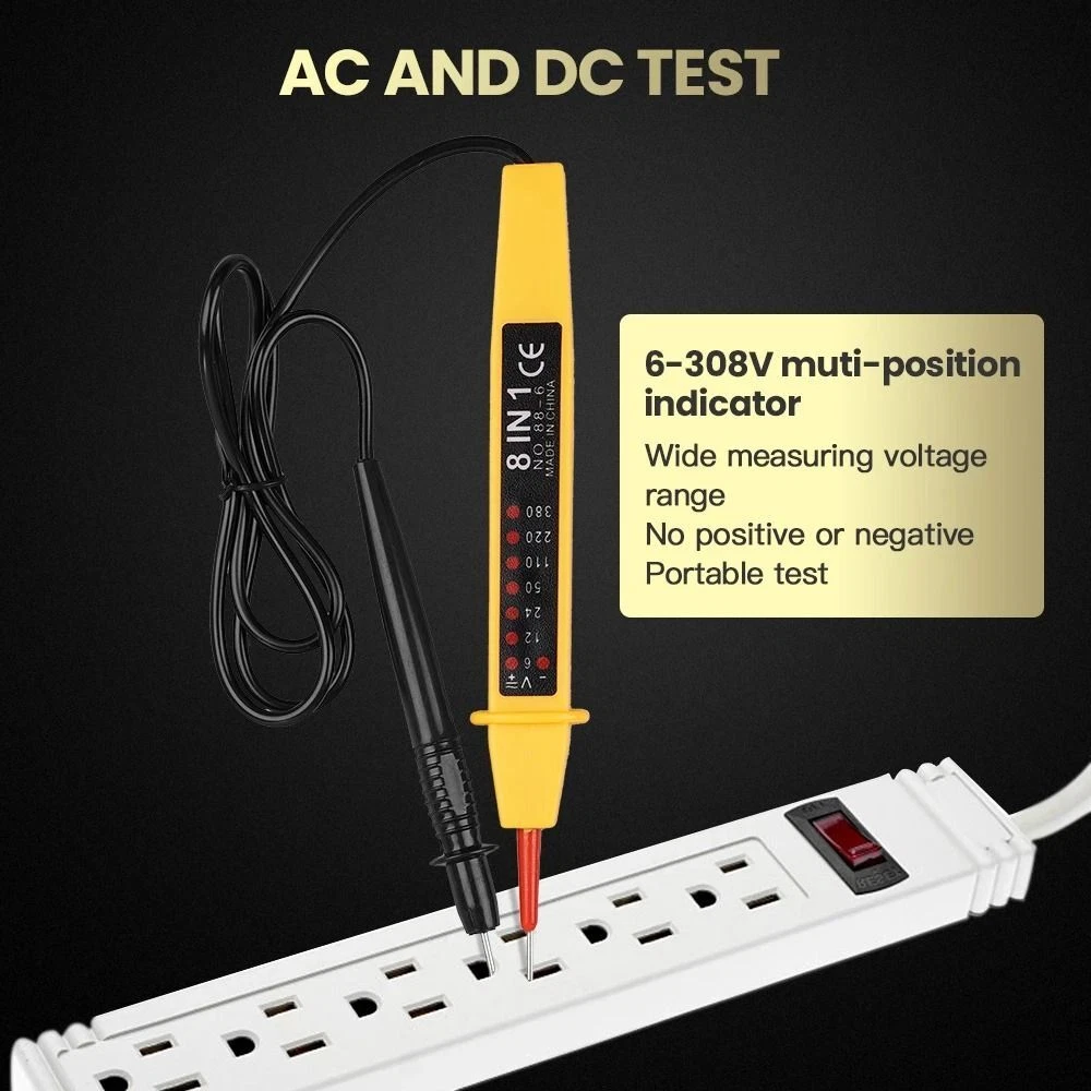 Current Electric Sensor Polarity Current Tester Voltage Tester Pen 8 In 1