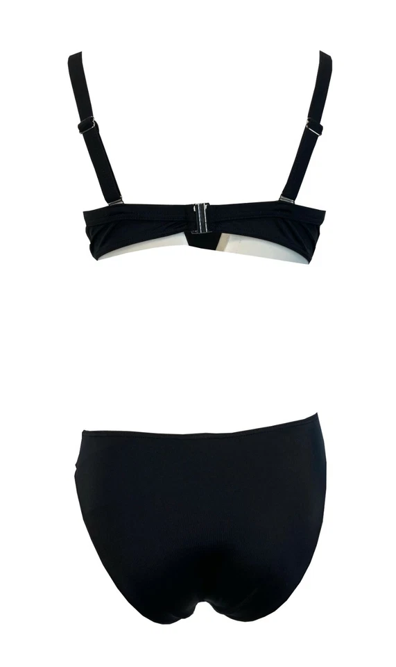 FASHY costume donna due pezzi nero inserti bianco 2327 C con ferretto Coppa C - Bild 2 von 4