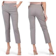 EILEEN FISHER Organic Cotton Stretch Twill zinc Gray Cropped Pants Size 18 NWT