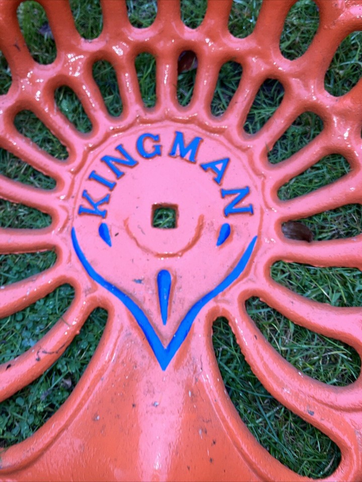 KINGMAN Cast Iron Tractor Seat / Farm Horse Machinery. Mega Rare Thing