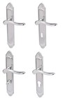 Aqbau® 1 pair handle set door handle door handle brushed nickel EGO 72 mm