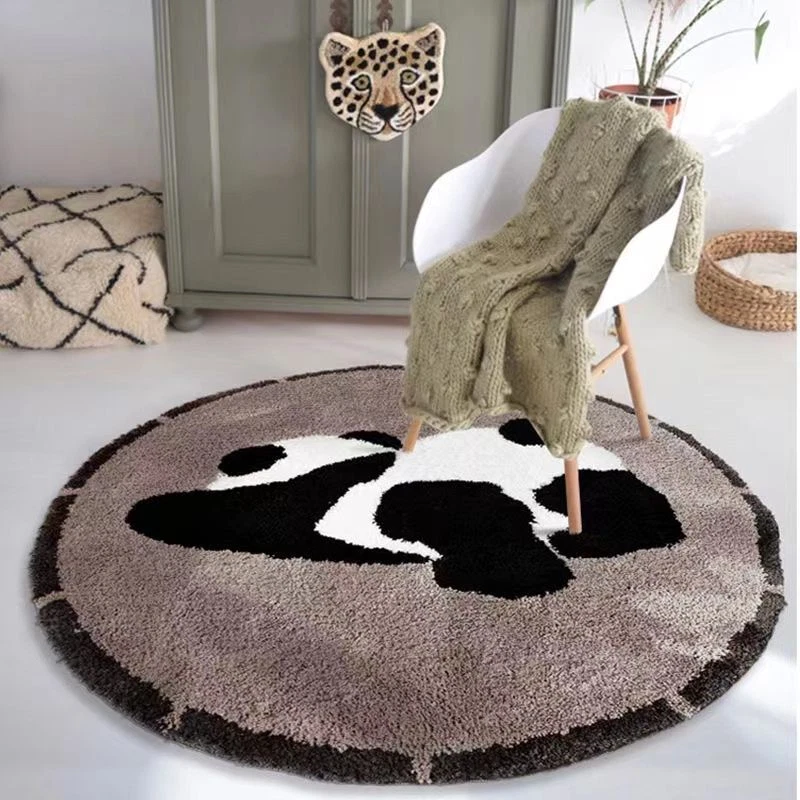 Children Bedroom Carpet Mat Cartoon Circular Pashmina Bedside Living Room Porch - Image 4 of 4