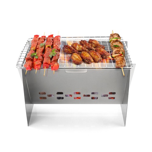 Camping Wood Burning Outdoor Portable Folding Stainless Steel A2F9