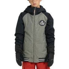 Burton Game Day Snowboarding Ski Winter Jacket Boys Youth Kids MEDIUM 10-12 Gray