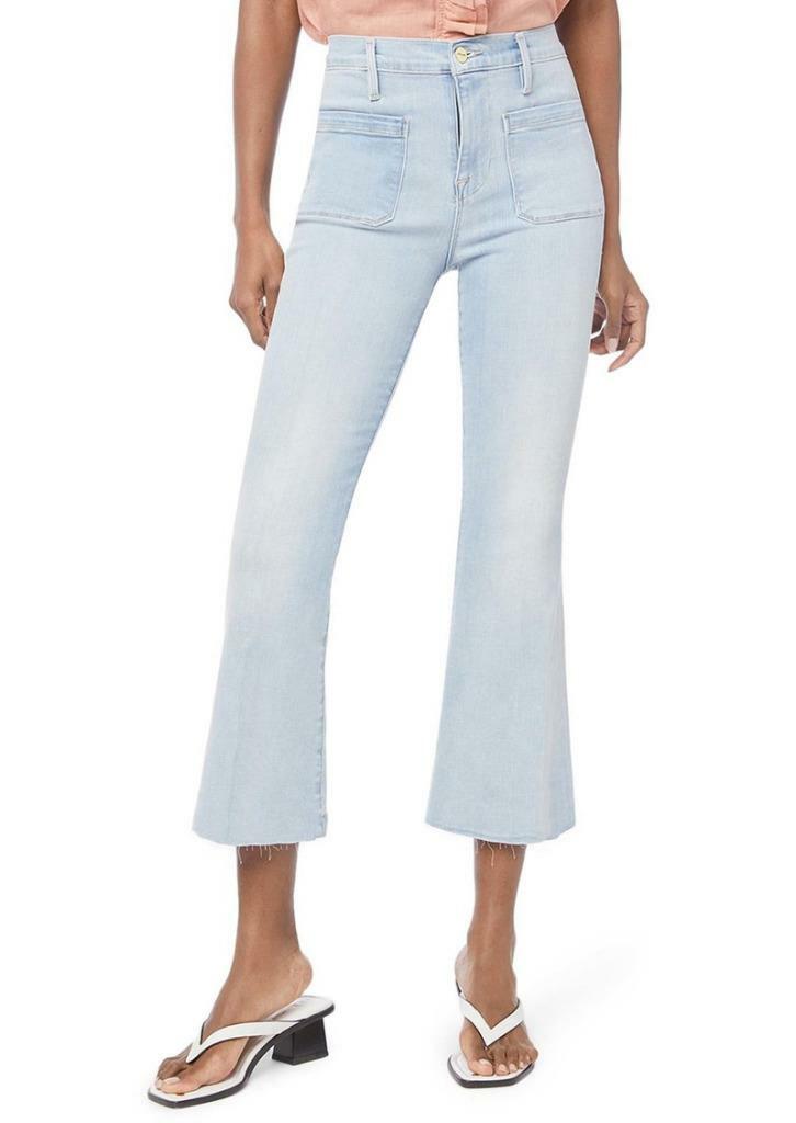 frame flare cropped jeans