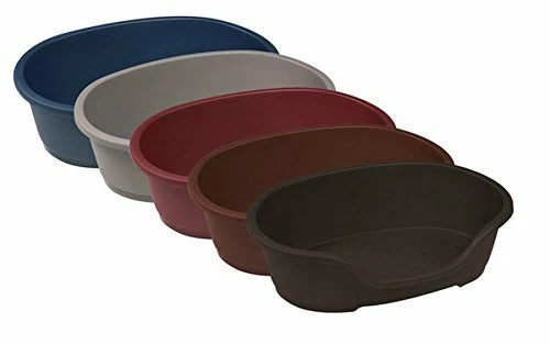 Molded plastic store dog beds