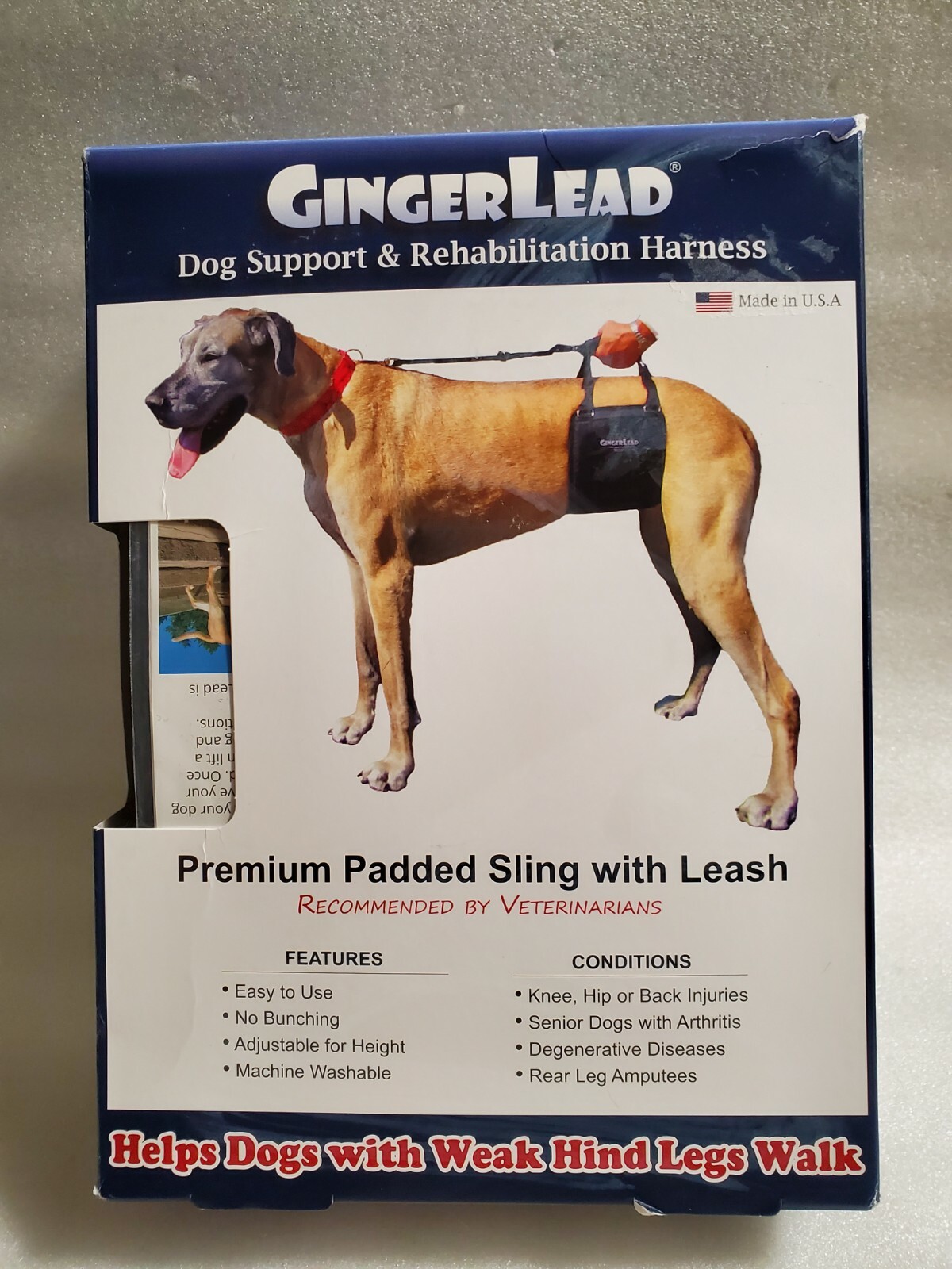 gingerlead dog harness