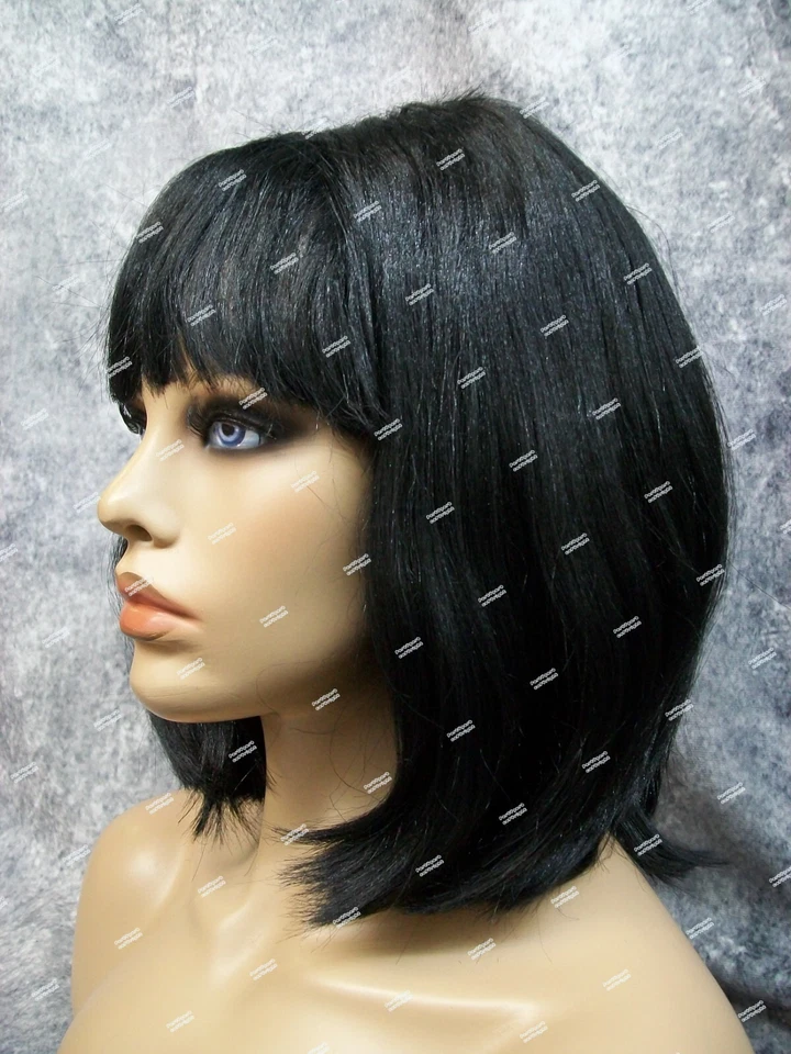 Black Starlet Wig 60s Bouffant Anime Cosplay Retro Sock Hop Waitress Cheerleader - Image 2 of 4