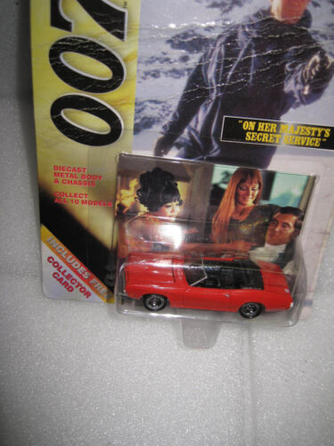1/64 CORGI JAMES BOND 007 OHMSS MERCURY COUGAR + COLLECTORS CARD CREASED CARD - Bild 2 von 4
