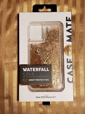 Case-Mate Waterfall Case for iPhone 11 6.1''  2019, Clear/Gold