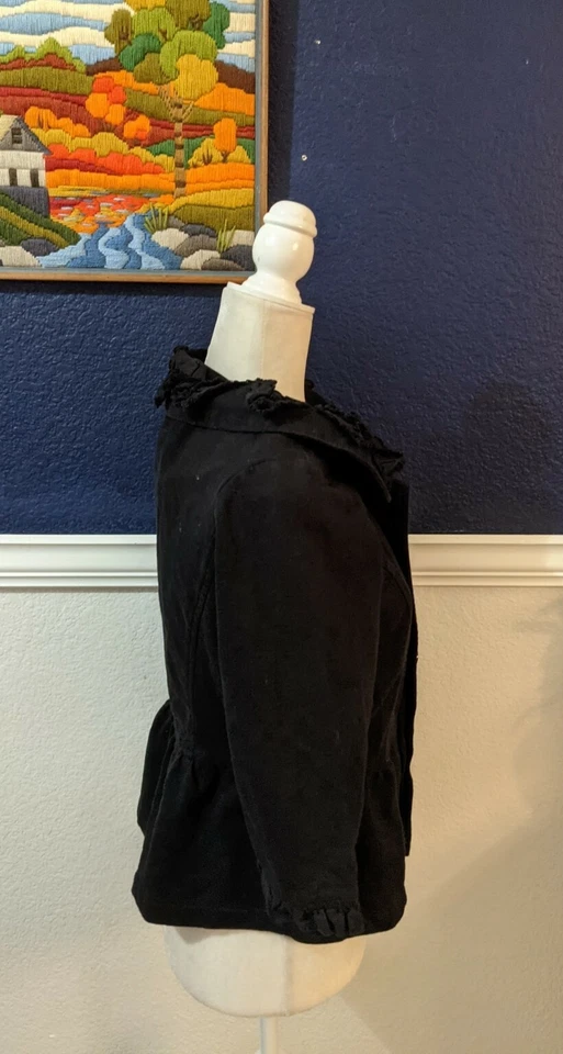 Nick & Mo Anthropologie Exclusive Collection Black 100% Cotton Jacket Sz Medium - Image 4 of 4