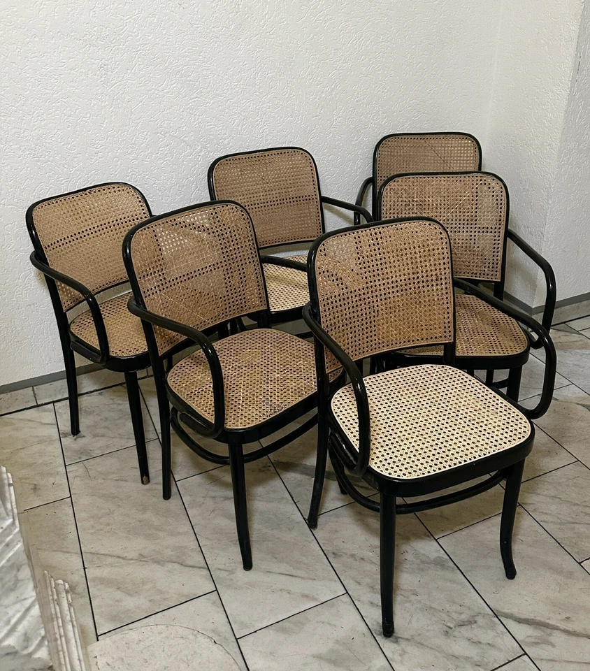 3 Paar Thonet 811 Armlehnen Stühle,Bugholzsessel ,1970er - Bild 2 von 4
