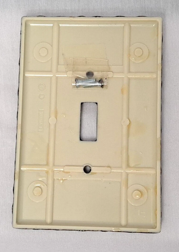 Cubierta de interruptor de luz ecléctica hecha a mano estrellas de luna ángel negro moteado esmaltado Foto 4 de 4