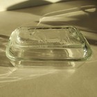 Arc France Glass Butter Refrigerator Dish With Lid Dairy Cow Farm  — photo 1