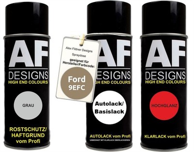 Spraydose Set für Ford 9EFC Solace Perl Metallic Autolack Klarlack Grundierung S