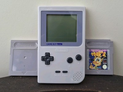 Nintendo GameBoy Pocket Grau Incl Double Dragon 3 Spiel Neues Gehäuse GETESTET 