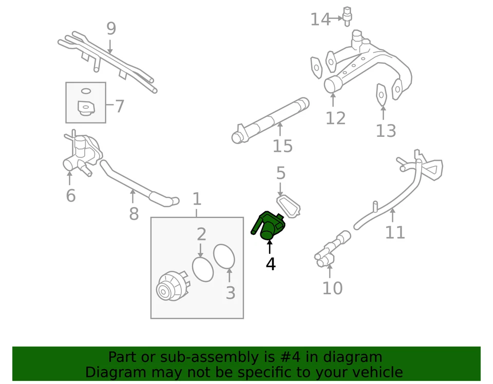 Genuine Nissan GT-R Thermostat Housing 21200-KB50A - Image 3 of 3