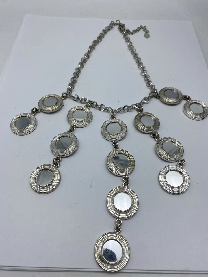 Robert - Collar colgante modernista tono plata rosa 98,0 g Foto 4 de 4