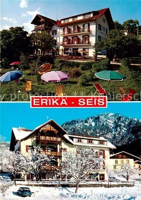 Seis am Schlern Kastelruth Siusi allo Sciliar Suedtirol IT Pension Erika Garten