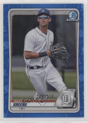 2020 Bowman Draft Chrome Blue Refractor 106/150 Riley Greene #BD-180 9h3