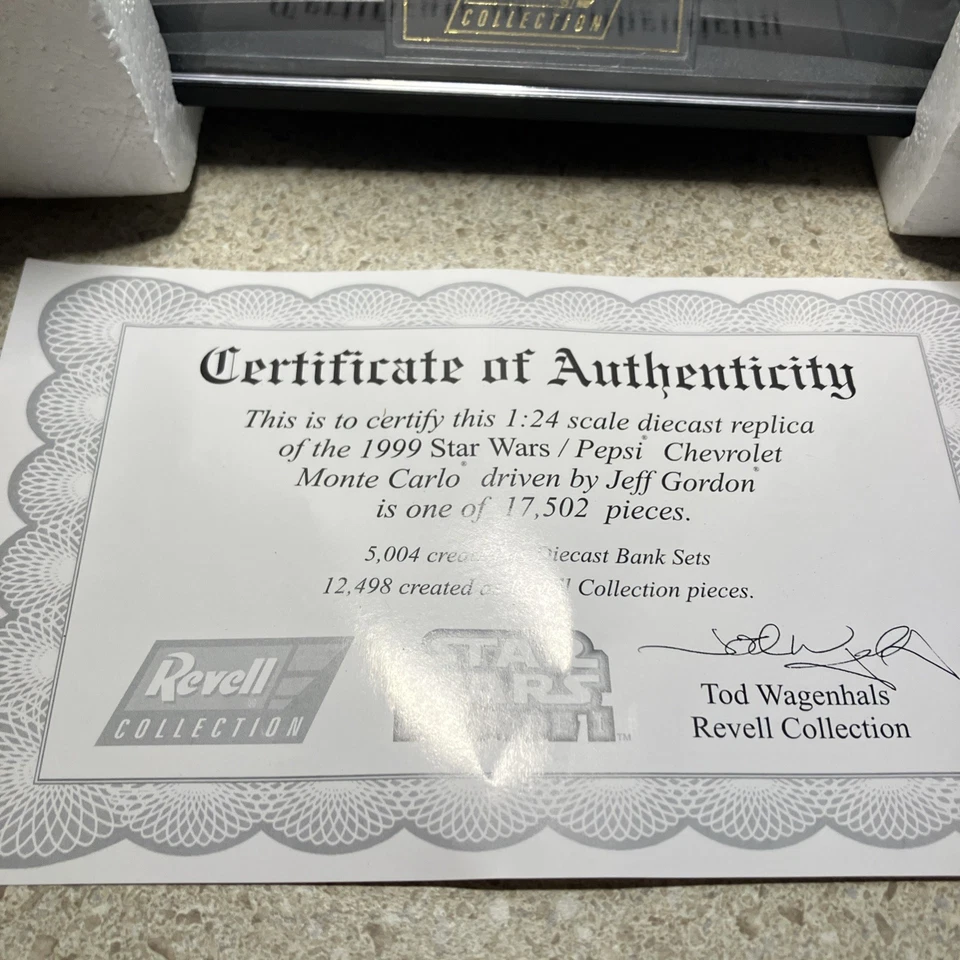 star wars episode 1 JEFF GORDON 24 NASCAR MODEL revell CAR DIECAST 1/24 - Image 4 of 4