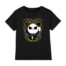 The Nightmare Before Christmas Jack Skellington Shaded Kids T-Shirt Black