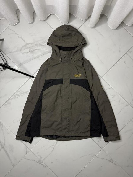Men Jack Wolfskin Jacket Khaki Nylon L