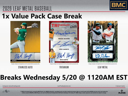 Trey Yesavage 2026 Leaf Metal Baseball 1x Value Pack Case Break #2