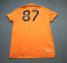 Vintage Aeropostale 1987 Polo Rugby Shirt Men's 2XL Orange Embroidered Logo Y2K