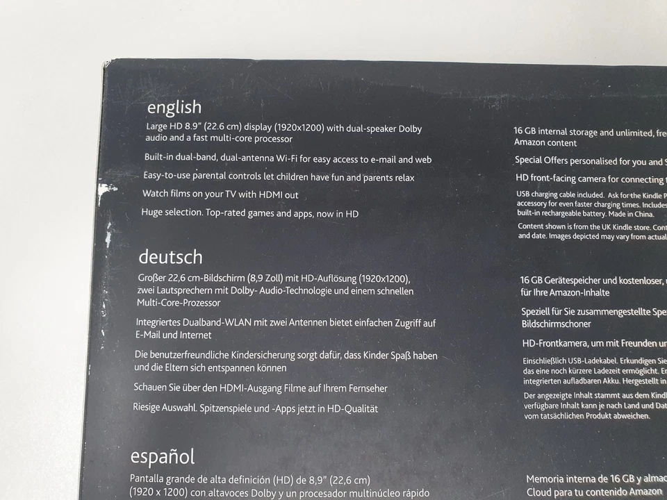 Amazon Kindle Fire HD 8.9" 1st Generation, 2012 16GB, Wi-Fi,  Black New - Image 2 of 4